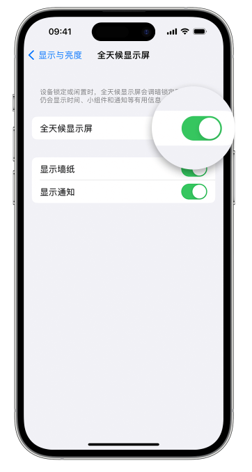 茂南苹果14维修店分享如何自定义 iPhone 14 Pro 常亮显示屏 